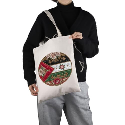 Bolsa Tote Floral Palestina 15.2 x 14 x 0.2 in miniatura 2
