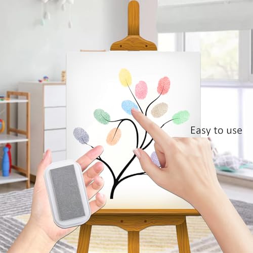 Sicheii Ink Pads for Rubber Stamps Stamp Pad for Fabric Wood Paper Stamping Washable Fingerprint Thumbprint Ink Pad - Image 2