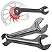 Generic Pedali Bici Chiave Mozzo Ruota 2 Pedales de Bicicleta, Llave de Cono de buje de Rueda, Acero