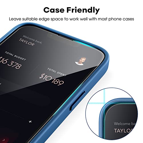 Image of JETech Full Coverage Tempered Glass Screen Protector Guard for iPhone 13 Pro Max with Easy Installation Tool, Case-Friendly, HD Clear, 3-Pack
