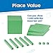 hand2mind Green Foam Base Ten Blocks Complete Set, Place Value Blocks, Counting Cubes, Base 10 Math Manipulatives, Teacher Supplies for Math Classroom, Montessori Math Materials (Set of 644)