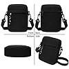Lizbin Small Crossbody Bag for Men, Mini Messenger Bag Side Shoulder Bag for Phone Passport, Casual Satchel Bag Phone Purse, Mini Sling Bag Fanny Pack Water Resistant for Travelling, Hiking (Black) #4