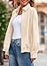 PRETTYGARDEN Faux Suede Bomber Jacket Women Fall Fashion 2026 Casual Zip Up Oversized Trendy Winter Clothing Outerwear Coats (Beige,X-Large)