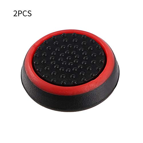 2pcs silicone antiscivolo a strisce gamepad controller keycap manopole copertura protettiva per ps3 / 4 per x box one / 360 - nero e rosso