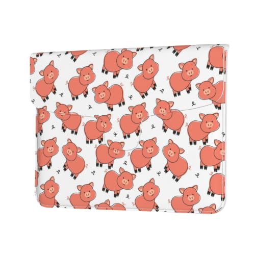 Funda de cuero sintético para portátil 13.3 pulgadas con diseño suave de cerdito