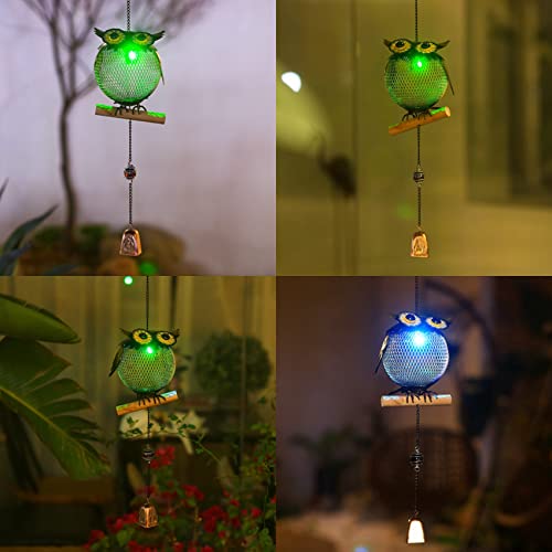 Wtreew Solar Owl Bird Feeder Squirrel Proof For Outside - Unique Cute Metal Animal Shaped Wild Bird Feeder With Solar Light thumb #2
