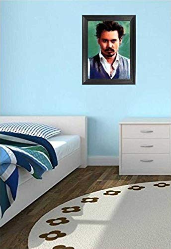 Johnny Depp Actor 3D Poster Wall Art Decor Framed Print | 14.5X18.5 | Lenticular Posters & Pictures | Memorabilia Gifts For Guys & Girls Bedroom | Sweeney Todd Movies & Celebrity Fan Picture Artwork #TOP2