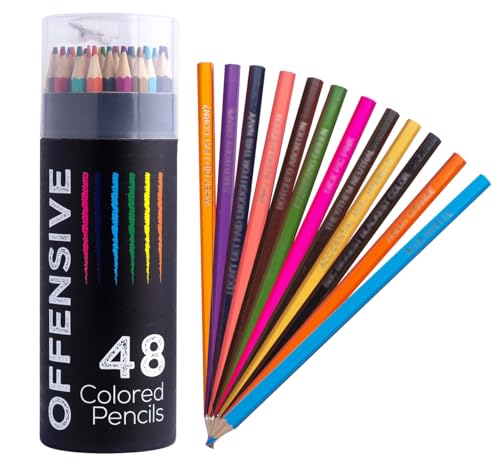 Lápices de colores ofensivos para liberar el estrés con humor irreverente