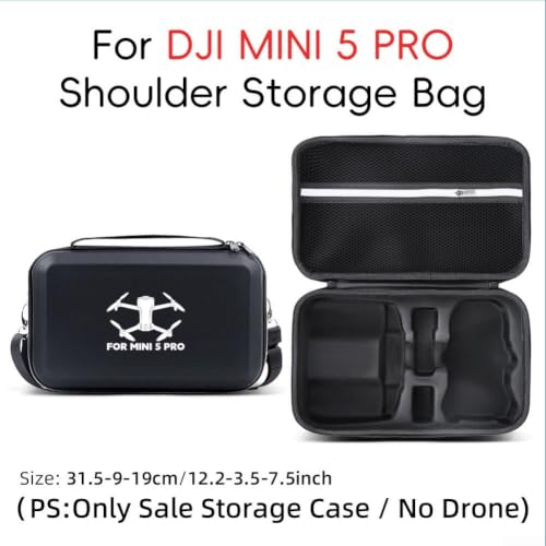 Funda DJI Mini 5 Pro rígida contra salpicaduras con correa de piel ajustable 2