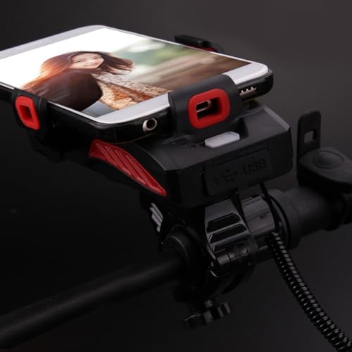 Soporte para teléfono para bicicleta antichoque con linterna LED USB 3