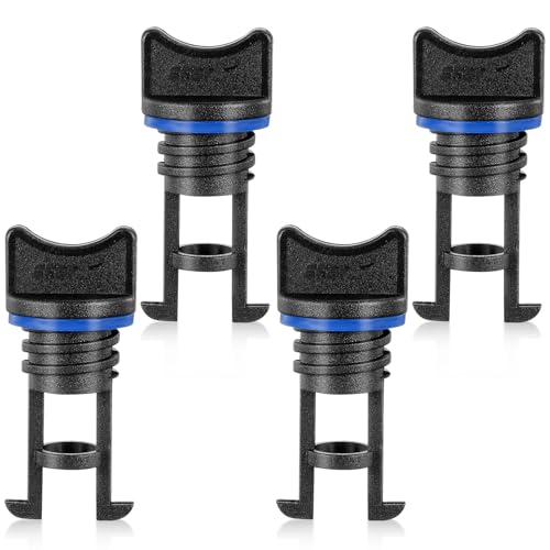 Tyqour 4pcs Scupper Plugs for Kayak Kayak Plugs Durable Boat Drain Plug Kit with Rubber Seal for Canoe, Dinghy, and Boat(Blue)