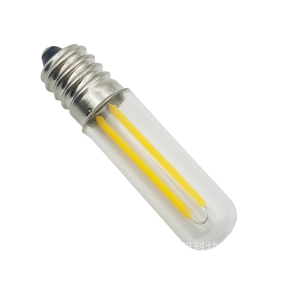Fengyan Bombillas domésticas, Paquete de 50 Bombillas LED de filamento, 12 V CC, T15L, E14/E12, 1,5 W, for Techo. Iluminación doméstica(3000K Warm White,12V E14)