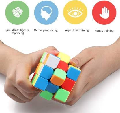 Image of MoYu Rubik Cube Puzzle Toy Game 3D Speed Cube, Stickerless Kids Puzzle Cube, Smooth Turning ABS Brain Teaser Toy for Kids and Adults (7 Best Puzzle)