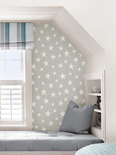 Papier peint repositionnable NuWallpaper NU1932 gris adhésif