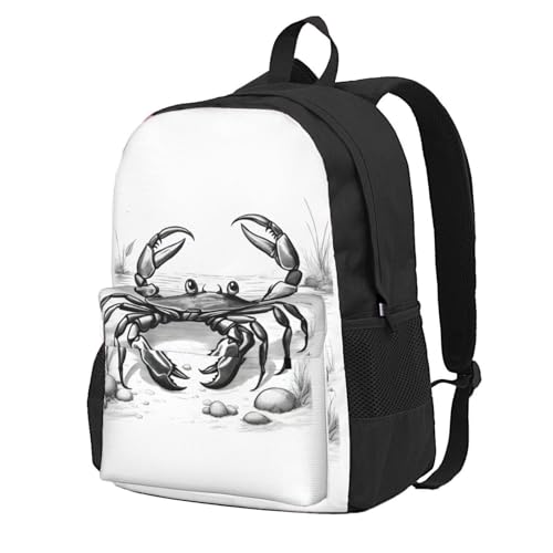 Sac à dos motif crabe grand format et résistant à l'eau pour les sorties