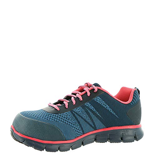 Skechers Skechers Work Sure Track Saquenay Alloy Toe Womens Sneakers Navy/Pink 9