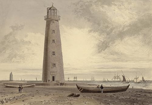 Tableau toile haut de gamme phares de Ness Suffolk William Daniell affiche deco 60x90