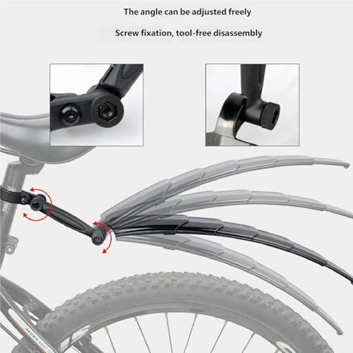 Garde-Boue Vélo Avant Arrière pour Rouler au Sec sur les Sentiers de VTT
