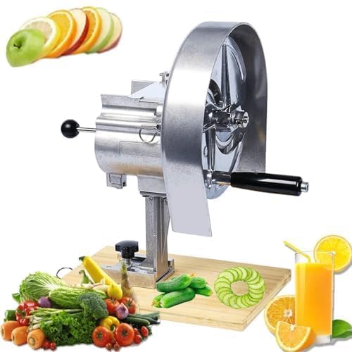 Cortador manual de verduras, cortador de acero inoxidable de grosor ajustable para una preparación rápida y uniforme de alimentos