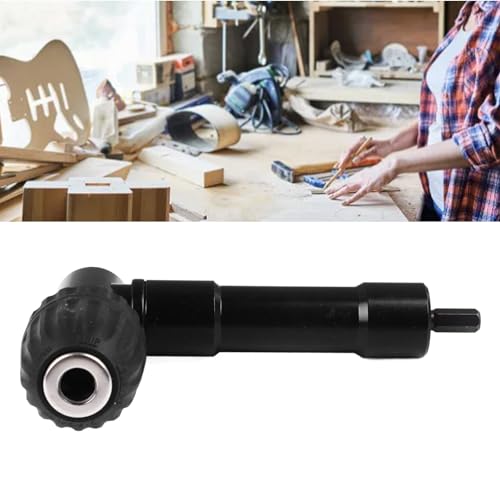 CYTGOUPER Winkelbohrvorsatz mit Schnellspann-Bohrfutter, Winkelbohraufsatz 90 Grad, Hohe Festigkeit Schlagfestigkeit Winkelbohrmaschine-Adapter Bohrfutter für Renovierung & Wartung