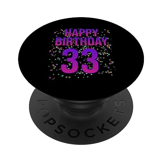 33 cumpleaños divertido - Feliz 33 cumpleaños PopSockets PopGrip Intercambiable