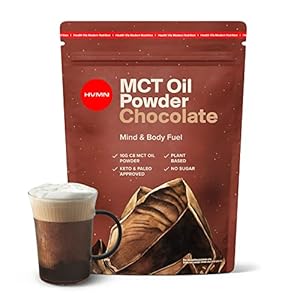 H.V.M.N. MCT Oil Powder – Energy-Boosting Keto-Friendly Creamer, Increase Mental Clarity, Mix into Coffee Shakes, Baked Goods and More – 25 Servings (Chocolate)