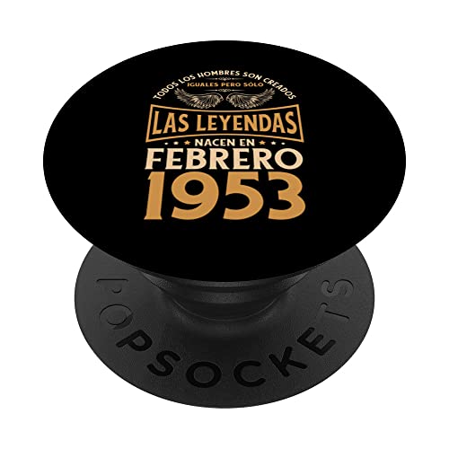Cumpleaños Hombre Regalos Las Leyendas Febrero 1953 PopSockets PopGrip Intercambiable