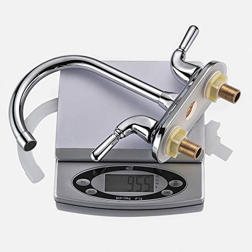 Robinet mélangeur cuivre lavabo double trou chrome orientable 360 - 2