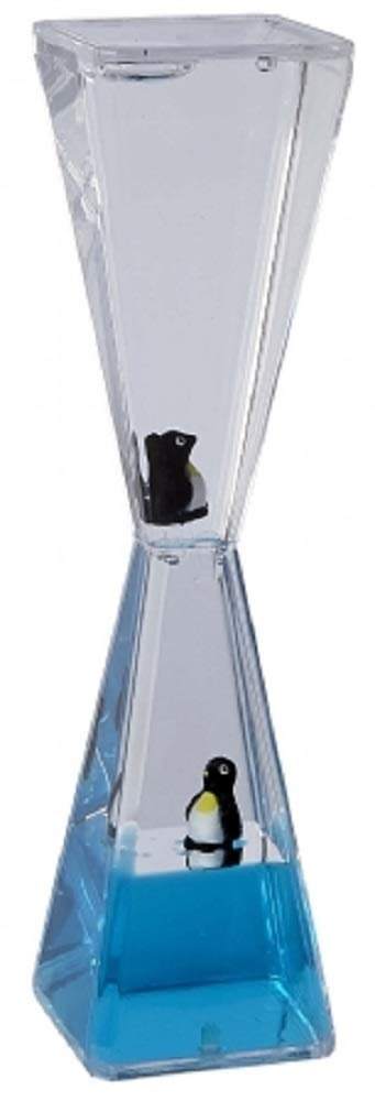 Ravensden Transparent Penguin Liquid Timer Desktop Toy 18Cm