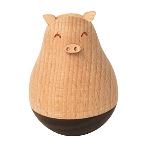 SDENSHI Tentetiesos Artesanal de Madera con Precioso - Cerdo
