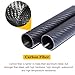 Industrial Carbon Fiber Tubes, 3K Woven Hollow Carbon Round Tube, for Aeronautical Modeling/Robotics/Drones/Fishing Rods, Matte Surface(46x42mm)