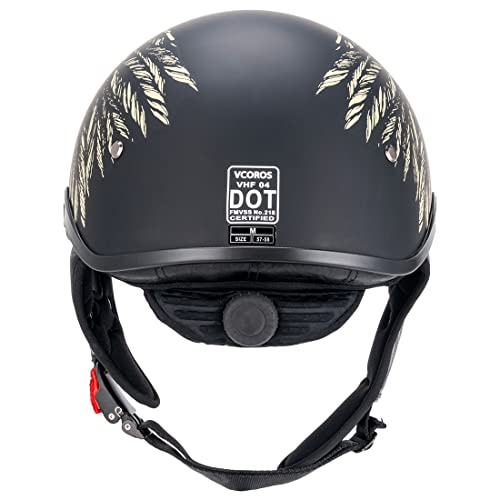 Vcoros Vhf04 Retro Half Helmet Open Face Man Women Scooter Cruiser Helmets (Matte Indian, Xl) #TOP5