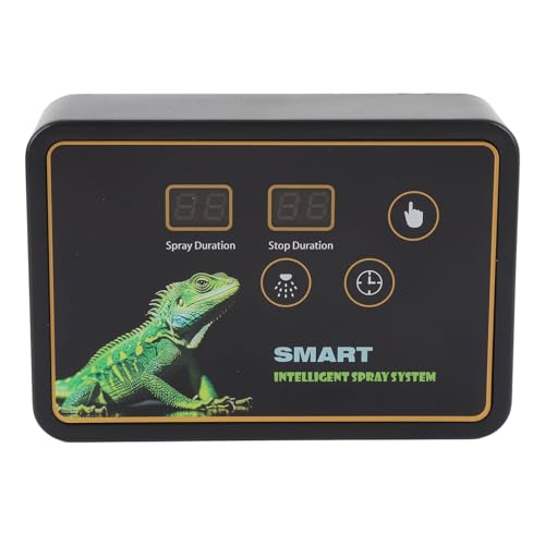 Fockety Automatic Reptile with Timer, DC 5V Quiet Touch Control Reptile Humidifier Reptile Misting System Terrariums Humidifier with Timer 360° Adjustable Nozzles (US Plug)