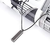 VEAQEE for Fitbit Flex 2 Bands Jewely Necklace Stainless Steel Accessory Metal Pendant for Fitbit Flex 2 Tracker （Black）