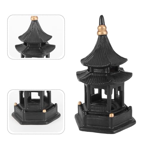 Pavillon hexagonal zen en céramique pour mini ornement de jardinage - 7