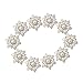 Produktbild 10x Blumen Flatback Strasssteine Kristall Flache Rücken Schmucksteine Glitzersteine zum Aufnähen