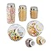 Relaxdays Set da 7 Barattoli, Porta Caramelle Contenitori con Coperchio Volume 1,5 L 1 L, 800 ml, 600 ml, 200 ml, Chiaro, Vetro, Metallo