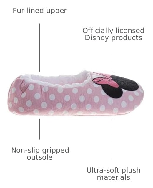 Image of Women Slipper Plush SlipOn Sock Slippers Stitch Minnie Jack Skellington