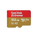 SanDisk 512GB Extreme tarjeta microSDXC + adaptado...: Ahorra tiempo con velocidades de descarga en tarjeta de hasta 190 MB/s gracias a la tecnología QuickFlow de SanDisk Puedes emparejarla con las tarjetas SanDisk Professional PRO-READER SD y microSD para alcanzar máximas velocidades (se venden por sepa...