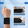 2 Stück Schweißband mit Reißverschluss, Handgelenktasche mit Praktischer Reißverschlusstasche Sport Handgelenk Tasche Baumwoll Schweißband Arm für Jogging Basketball und Tennis Sport #4