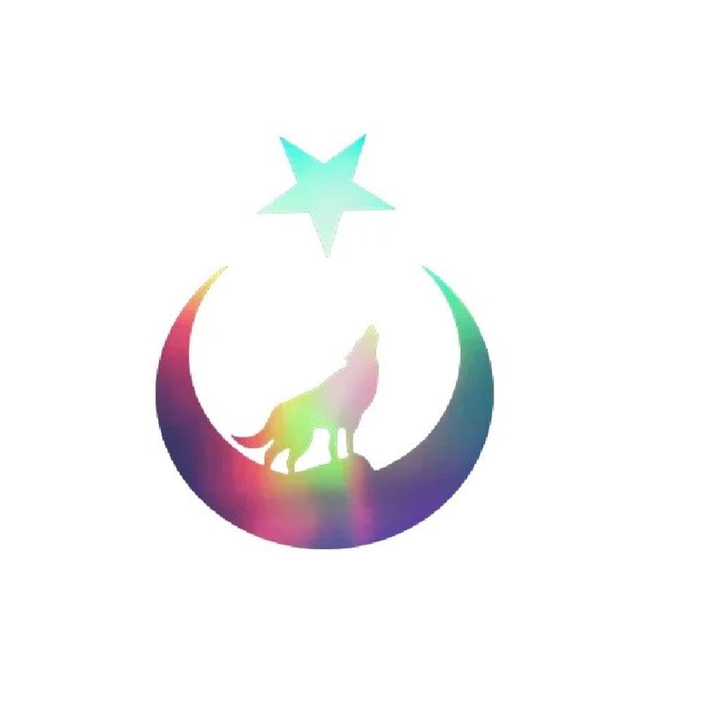 Bertdcx Laser Auto Accessory Interesting Wolf And Moon Car Sticker Accessories Car Styling Decal Vinyl Pvc(Laser)
