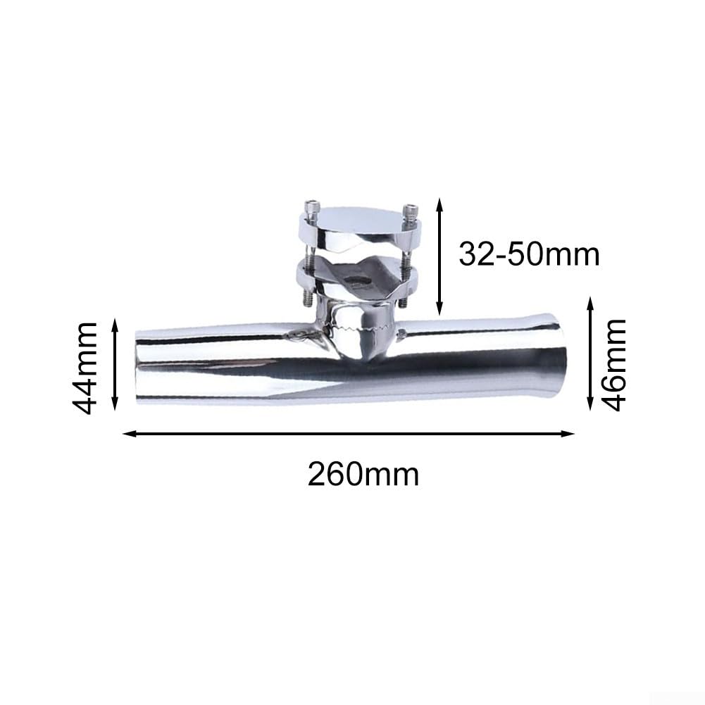 Soporte de caña de pescar de acero inoxidable para barcos, soporte de pesca ajustable de 32 ángulos con acolchado de goma, accesorios de montaje de cubierta resistentes para agua salada, adecuado para