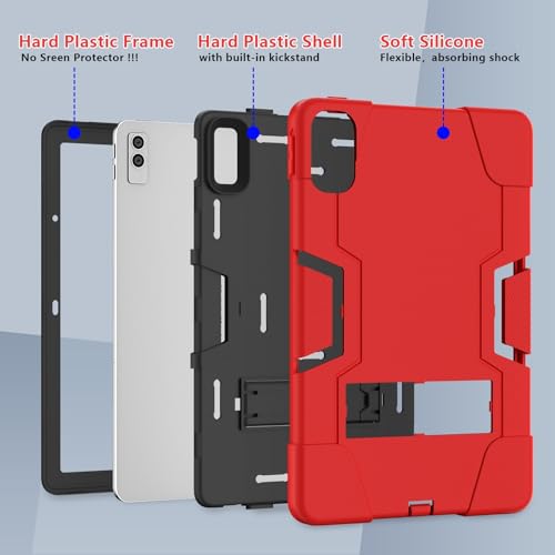 Coque antichoc Lenovo Tab M10 5G avec angles renforcés rouge