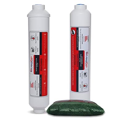 LiquaGen - Replacement Kit for 4 Stage Portable Inline RO/DI Systems (Inline Sediment, Inline Carbon, & 9 oz. DI Resin)