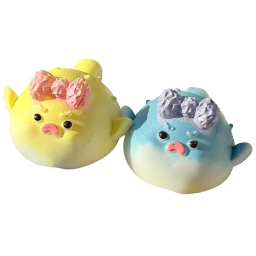 Image of Squishy Toy, Taba Squishy, Squishy Biscuit Squishy Fidget Toys Fufu Taba Stress Ball Squeeze Toys Anxiety Relief for Women /Men Stocking Fillers Birthday Gifts163 (Yellow)