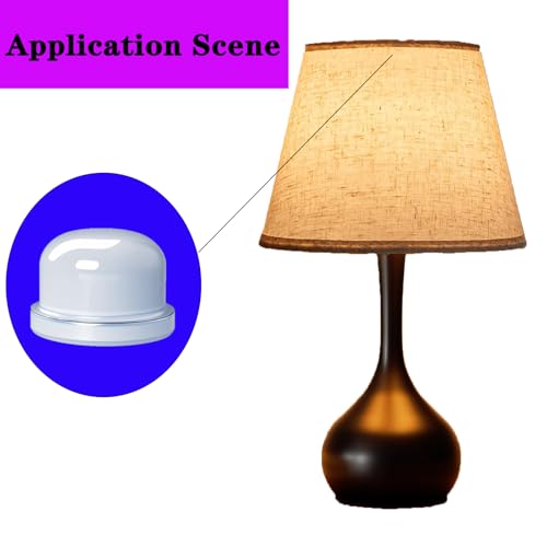 Image of White Lamp Finials, 1 /4-27 Thread, 1 /2 Inch Lamp Shade Nuts for Harp Tops | 8 Packs Finish Metal Finials with 1 /4-27 Female Threads for Compatible Table, Floor, Desk And Bedside Lamp Harps