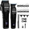 BESTBOMG Professional Hair Clippers for Men, Professional Barber Clippers and Trimmer Set, Mens Cordless Hair Clipper for Barbers Haircut Kit Fade, BS-808A Black