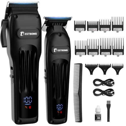 BESTBOMG® Professional Hair Clippers for Men, Professional Barber Clippers and