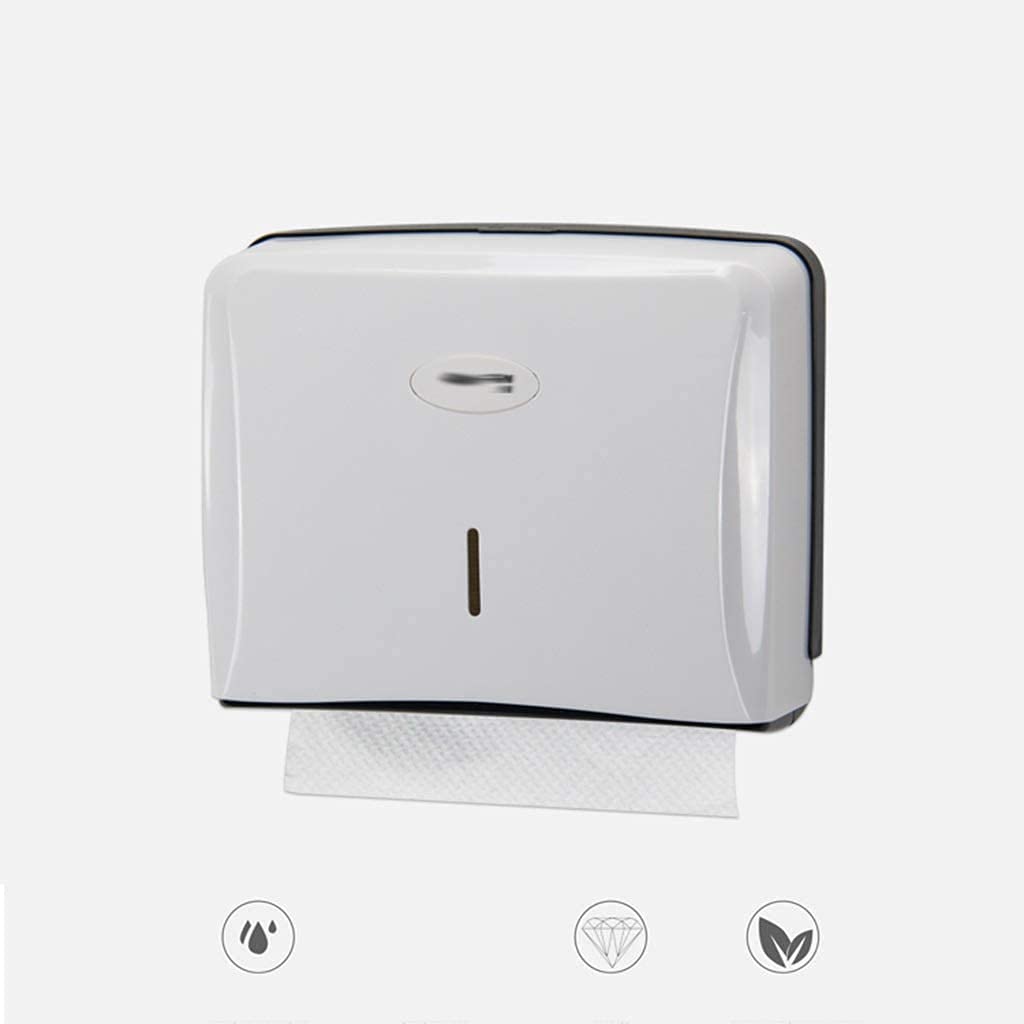 BKEKM Toallas Despachador Dispensador de Toallas de Papel Dispensador de Toallas de Mano de Gran Capacidad a Prueba de Agua Soportes de Toallas de Papel montados en la Pared comerciales práctico