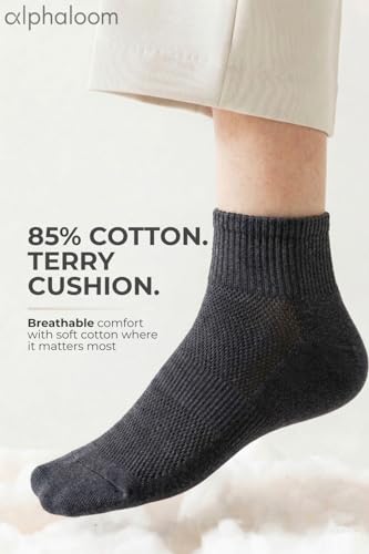 Image of Men's Cotton Rich Ankle Socks Unisex | Soft, Skin Friendly, Terry Cushioned & Breathable | Fits UK 5-11| Combo Packs